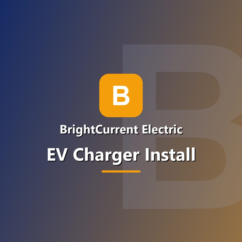 EV charger installation in a garage
